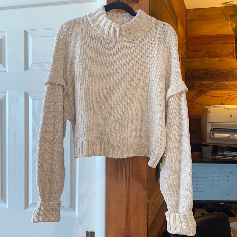 Cream cowl neck sweater